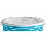 Choice 12 oz. Blue Paper Frozen Yogurt / Food Cup with Flat Lid - 50/Case