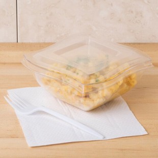 Fineline 116-L Wavetrends / Tiny Temptations Clear Lid for 16 oz. Wavetrends / Tiny Temptations Bowl - 100/Case