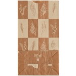 Bagcraft Packaging 300283 6 lb. EcoCraft Dubl-Wax® Kraft Bag with Artisan Print - 500/Case