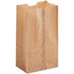 Bagcraft Packaging 300283 6 lb. EcoCraft Dubl-Wax® Kraft Bag with Artisan Print - 500/Case