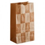 Bagcraft Packaging 300283 6 lb. EcoCraft Dubl-Wax® Kraft Bag with Artisan Print - 500/Case