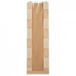 Bagcraft Packaging 300283 6 lb. EcoCraft Dubl-Wax® Kraft Bag with Artisan Print - 500/Case