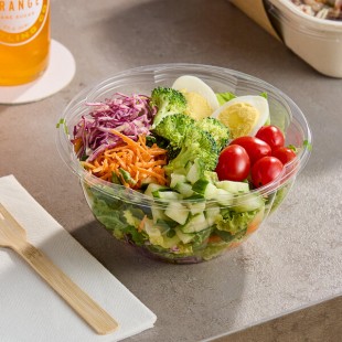 World Centric GreenLight Compliant 32 oz. PLA Plastic Compostable Deli Bowl - 600/Case