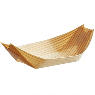 TableCraft Disposable Wood Boat 4 1/2