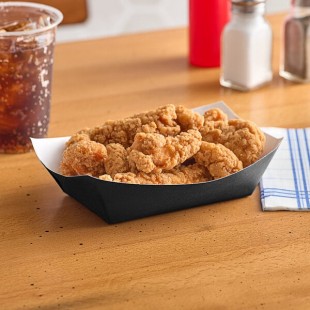#200 2 lb. Solid Black Paper Food Tray - 1,000/Case #200 2 lb. Solid Black Paper Food Tray - 1,000/Case