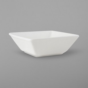 Tuxton ABU-531 Napa AlumaTux 24 oz. Pearl White (European White) Square China Bowl - 12/Case