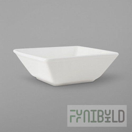 Tuxton ABU-531 Napa AlumaTux 24 oz. Pearl White (European White) Square China Bowl - 12/Case
