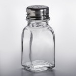 Anchor Hocking 90079 2 oz. Square Base Salt and Pepper Shaker - 24/Case