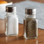 Anchor Hocking 90079 2 oz. Square Base Salt and Pepper Shaker - 24/Case