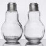 American Metalcraft SPLB7 4 oz. Glass Lightbulb Salt and Pepper Shaker Set - 12/Case