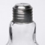American Metalcraft SPLB7 4 oz. Glass Lightbulb Salt and Pepper Shaker Set - 12/Case