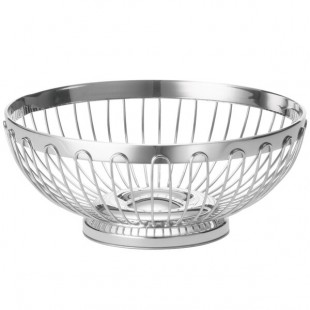 TableCraft 6175 Regent Large Round Stainless Steel Basket - 10 TableCraft 6175 Regent Large Round Stainless Steel Basket - 10