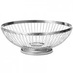TableCraft 6175 Regent Large Round Stainless Steel Basket - 10 TableCraft 6175 Regent Large Round Stainless Steel Basket - 10