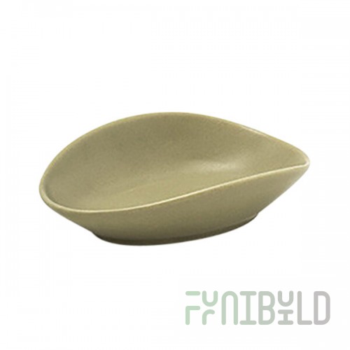 Front of the House Tides 3 oz. Semi-Matte Sea Grass Oval Porcelain Ramekin - 12/Case