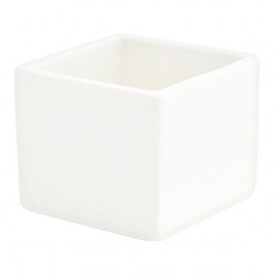 Front of the House Catalyst 1 oz. European White Square Porcelain Ramekin - 24/Case Front of the House Catalyst 1 oz. European White Square Porcelain Ramekin - 24/Case