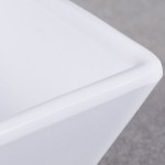 American Metalcraft MELSC15 1.1 oz. White Melamine Square Sauce Cup - 12/Case