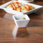 American Metalcraft MELSC15 1.1 oz. White Melamine Square Sauce Cup - 12/Case