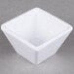 American Metalcraft MELSC15 1.1 oz. White Melamine Square Sauce Cup - 12/Case