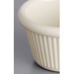 Acopa 1.5 oz. Bone White Fluted Melamine Ramekin - 12/Case Acopa 1.5 oz. Bone White Fluted Melamine Ramekin - 12/Case
