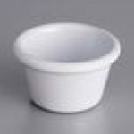 Acopa 1.5 oz. Bone White Fluted Melamine Ramekin - 12/Case Acopa 1.5 oz. Bone White Fluted Melamine Ramekin - 12/Case