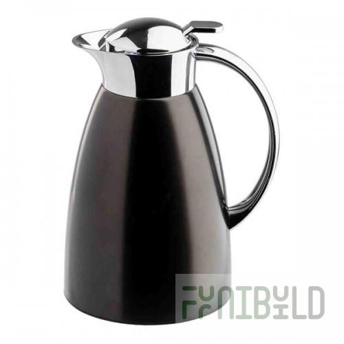 TableCraft 50 oz. Black Stainless Steel Coffee Carafe 12681 - 6/Case