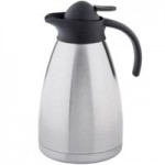 TableCraft 12798 Black ABS Plastic Lid with Orange / Decaf Thumb Press for Coffee Carafes