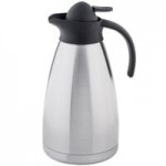 TableCraft 12798 Black ABS Plastic Lid with Orange / Decaf Thumb Press for Coffee Carafes
