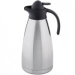 TableCraft 12798 Black ABS Plastic Lid with Orange / Decaf Thumb Press for Coffee Carafes