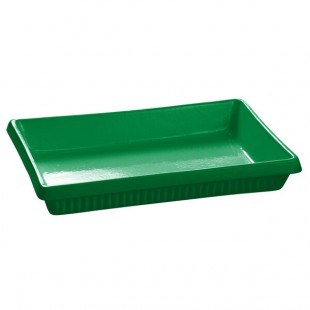 TableCraft CW2080GN 2 Qt. Green Cast Aluminum Rectangular Casserole Dish