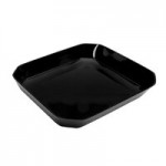 Delfin from Steelite International DFBCC151010 120 oz. Cut Corner Black Rectangular Acrylic Bowl