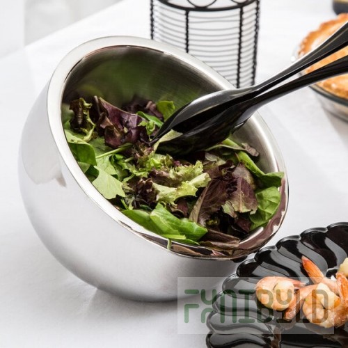 American Metalcraft AB8 54 oz. Double Wall Angled Insulated Serving Bowl - Stainless Steel