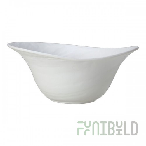 Creations Scape from Steelite International 1.25 Qt. White Melamine Deep Bowl - 6/Case