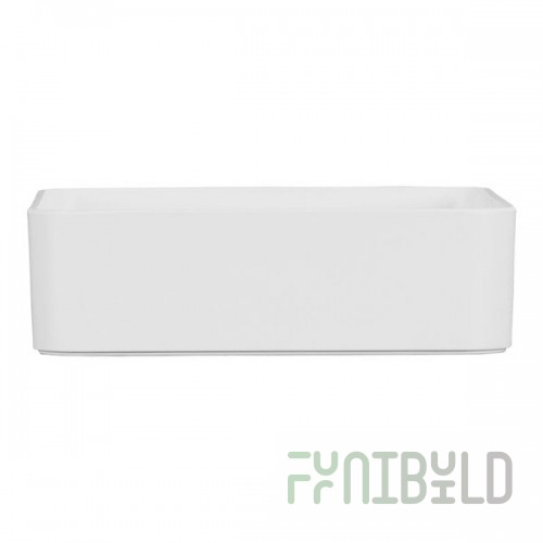 Cal-Mil Hudson 120 oz. White Square Melamine Bowl