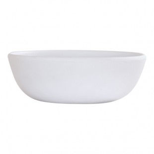 Cal-Mil Carmel 16 oz. Matte White Melamine Soup Bowl - 6/Case