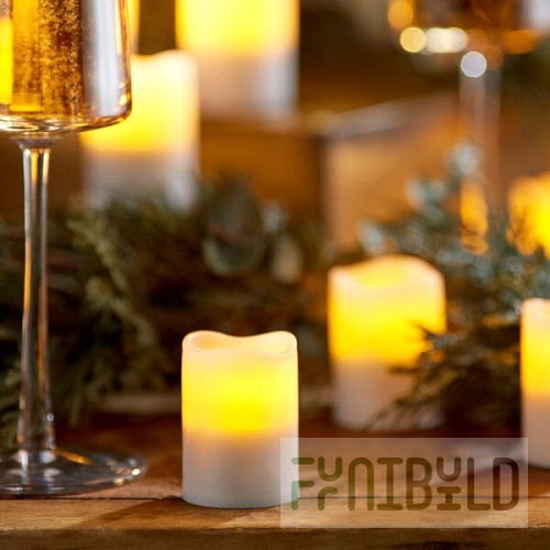 Sterno 60316 2.0 12 Piece Amber Rechargeable Flameless Votive Set with EasyStack Charging Base and Timer with Remote