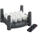 Sterno 60316 2.0 12 Piece Amber Rechargeable Flameless Votive Set with EasyStack Charging Base and Timer with Remote Sterno 60316 2.0 12 Piece Amber Rechargeable Flameless Votive Set with EasyStack Charging Base and Timer with Remote