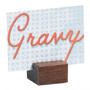 Cal-Mil 4012-78 Mid-Century Center Cut Card Holder - 1 3/4