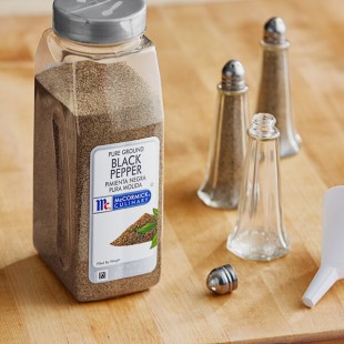 McCormick Culinary Pure Ground Black Pepper 18 oz. - 6/Case