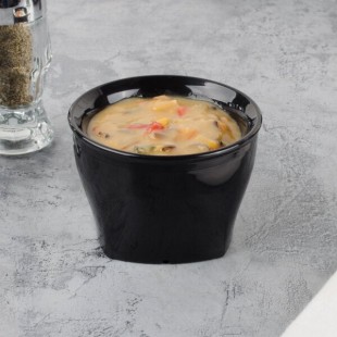 Cambro MDSHB5110 Harbor Collection Black 5 oz. Insulated Plastic Bowl - 48/Case