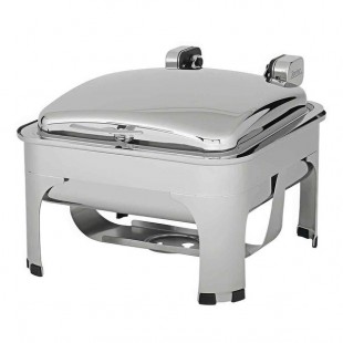 Spring USA Suite 6 Qt. Rectangular Stainless Steel Induction Chafer with Stand 3374-6