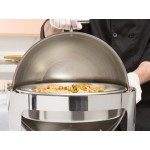 Acopa Supreme 6.5 Qt. Round Chrome Accent Roll Top Chafer Acopa Supreme 6.5 Qt. Round Chrome Accent Roll Top Chafer