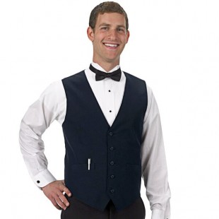 Henry Segal Men's Customizable Navy Blue Basic Server Vest - M