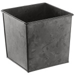 American Metalcraft BEVDG6 1/6 Size Onyx Galvanized Metal Rectangular Utensil Holder