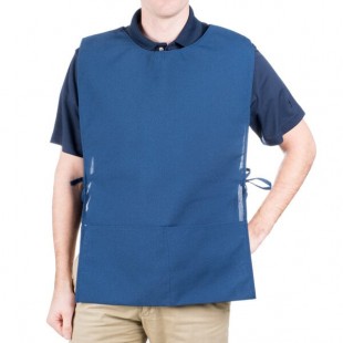 Intedge Navy Blue Adjustable Poly-Cotton Cobbler Apron with 2 Pockets - 29 Intedge Navy Blue Adjustable Poly-Cotton Cobbler Apron with 2 Pockets - 29
