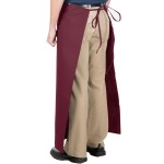 Intedge Burgundy Poly-Cotton Bistro Apron with 2 Pockets - 38 Intedge Burgundy Poly-Cotton Bistro Apron with 2 Pockets - 38