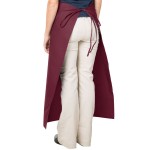 Intedge Burgundy Poly-Cotton Bistro Apron with 2 Pockets - 38 Intedge Burgundy Poly-Cotton Bistro Apron with 2 Pockets - 38