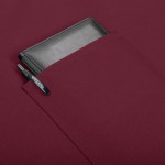 Intedge Burgundy Poly-Cotton Bistro Apron with 2 Pockets - 38 Intedge Burgundy Poly-Cotton Bistro Apron with 2 Pockets - 38