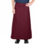 Intedge Burgundy Poly-Cotton Bistro Apron with 2 Pockets - 38 Intedge Burgundy Poly-Cotton Bistro Apron with 2 Pockets - 38
