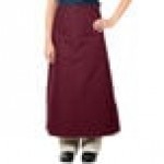 Intedge Burgundy Poly-Cotton Bistro Apron with 2 Pockets - 38 Intedge Burgundy Poly-Cotton Bistro Apron with 2 Pockets - 38