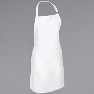 Mercer Culinary M61120WH Genesis® White Poly-Cotton Bib Apron with Adjustable Neck - 33